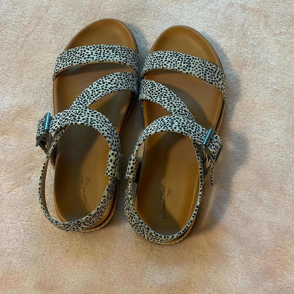 Women's Neutral Speckled Strappy Sandals